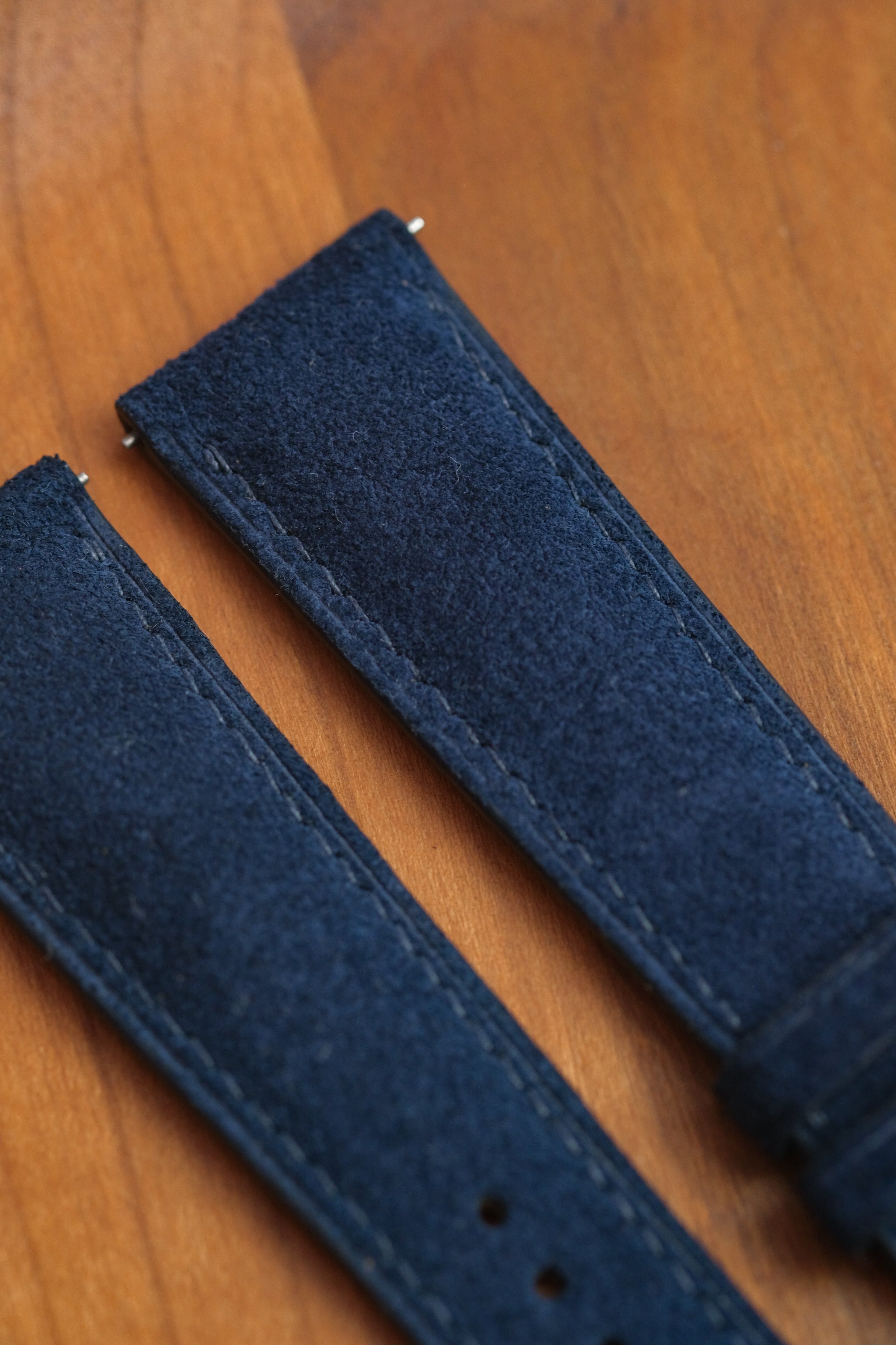 Navy Suede (Padded) Leather Strap