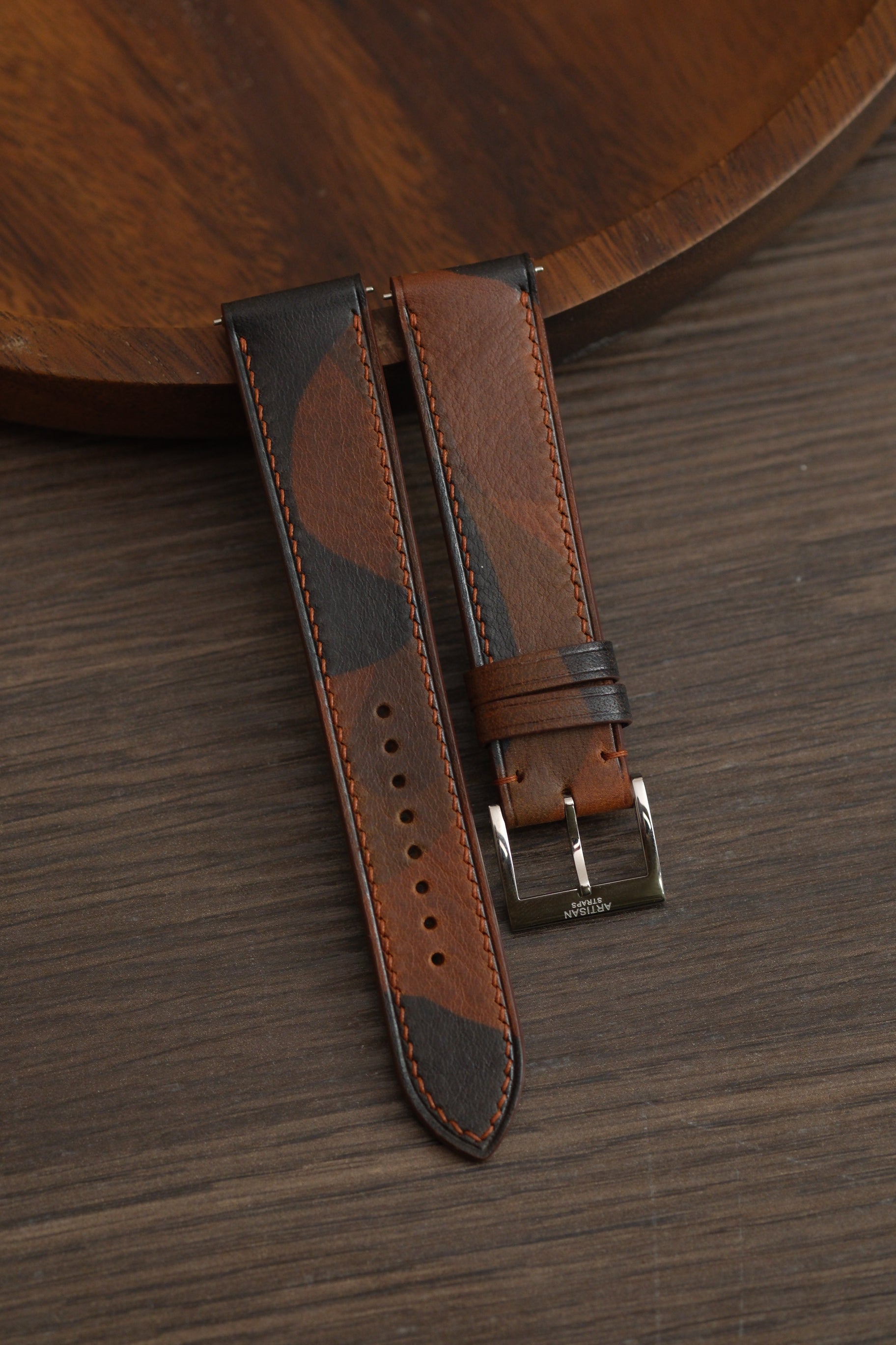 Brown Camo Calf Leather Strap