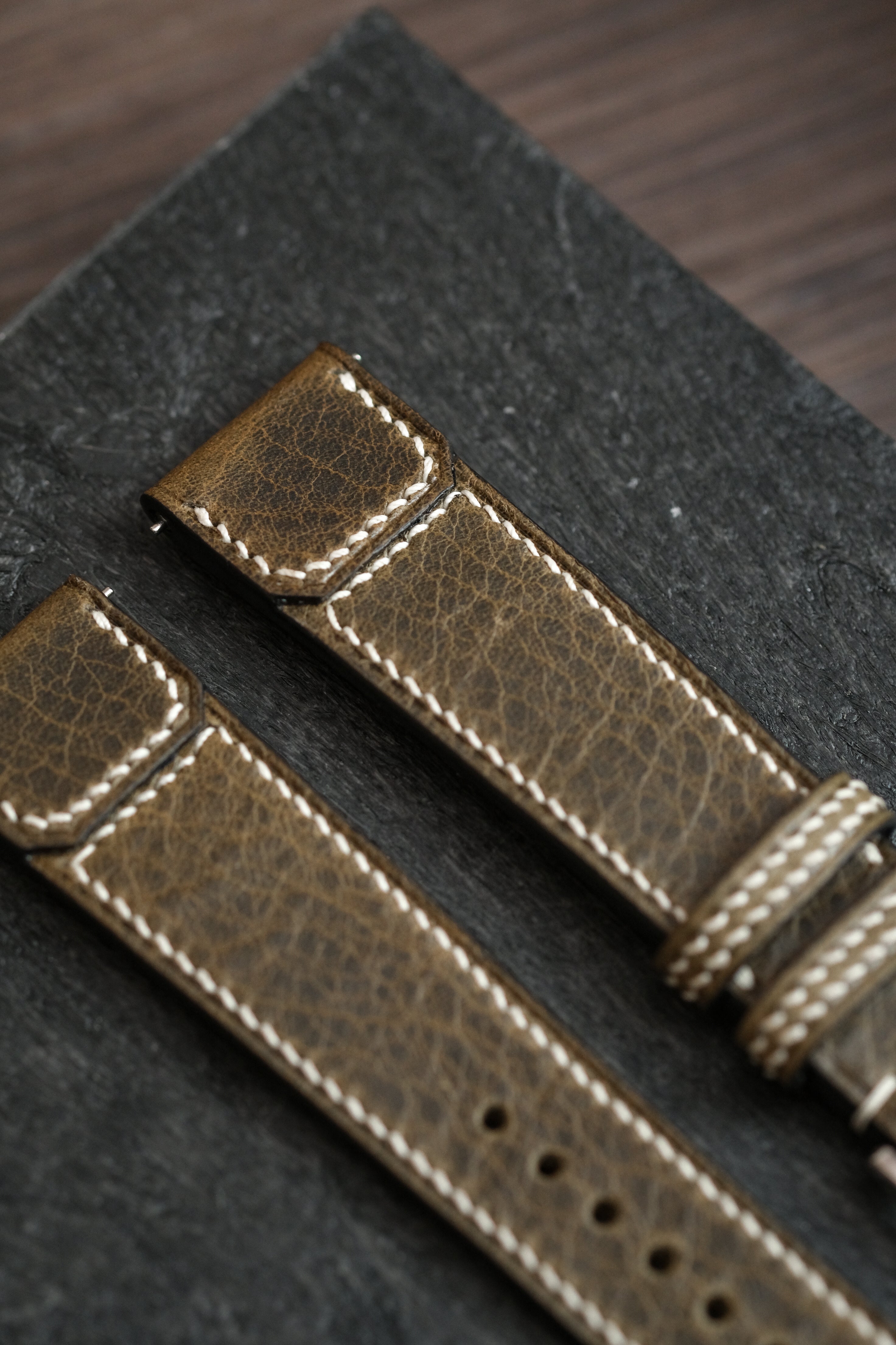 Grigrio Italian Waxy Folded Flap Strap - Artisan Straps