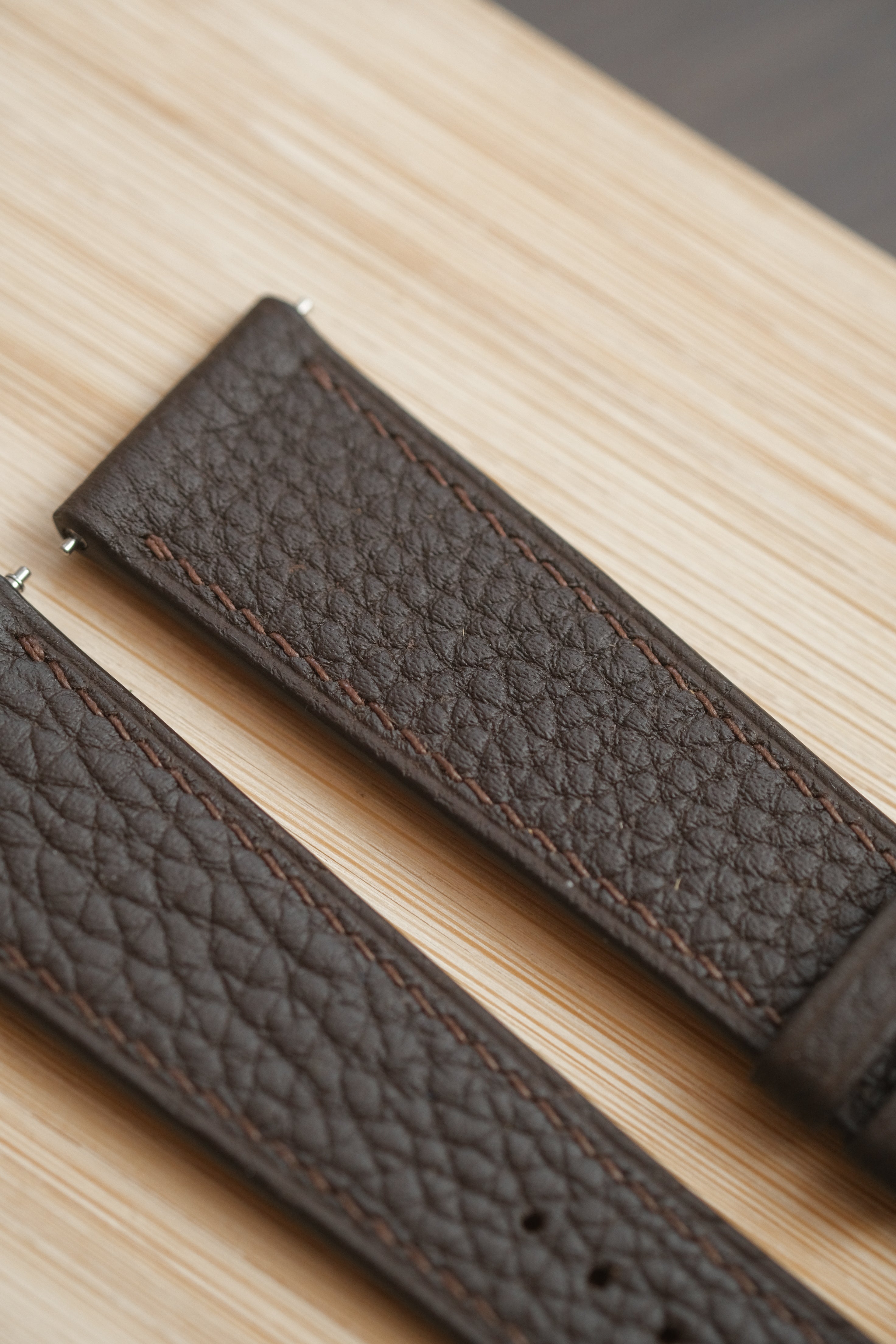 Dark Brown Shrunken Calf Leather Strap