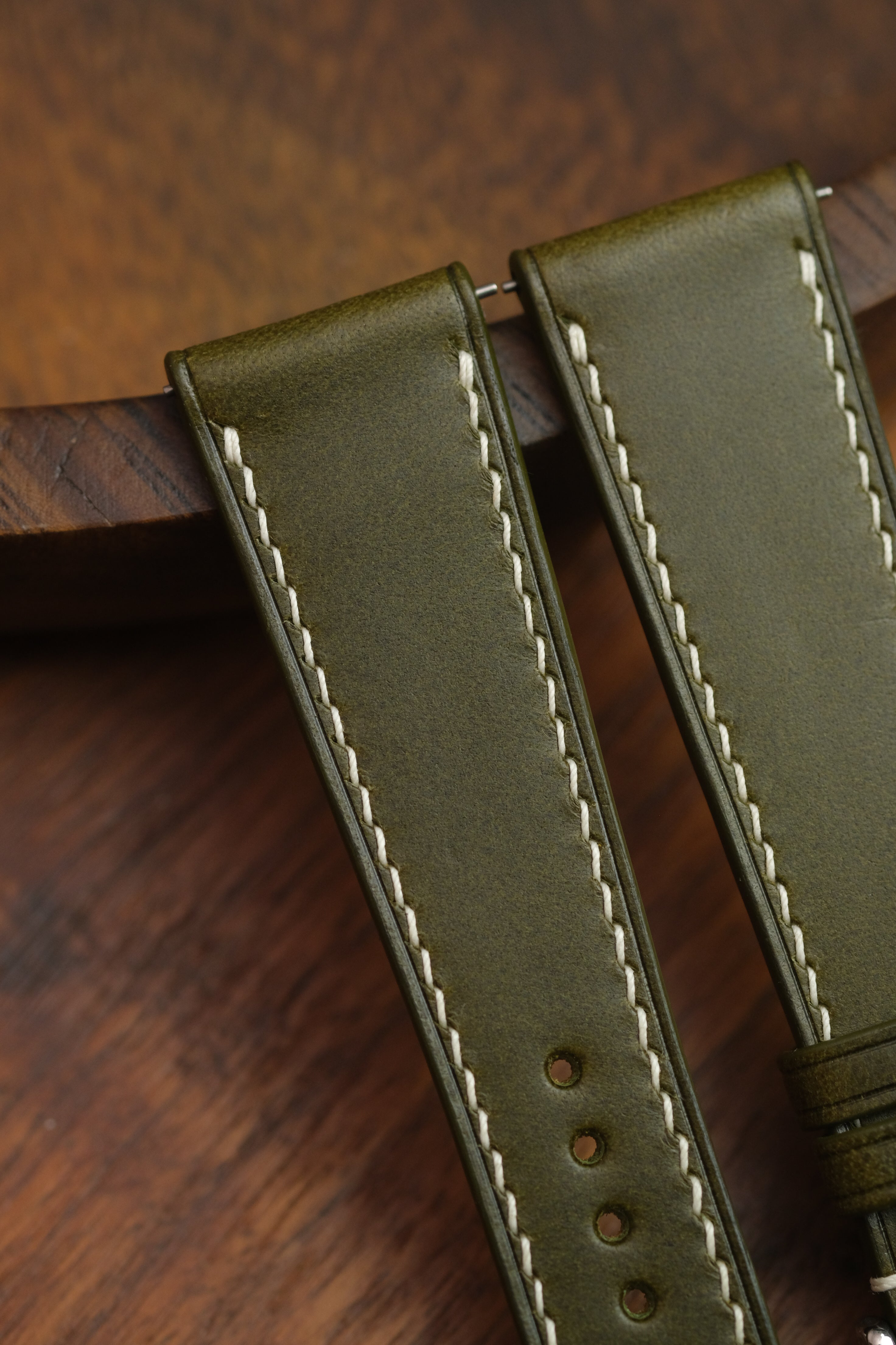 Olive Green Buttero Leather Strap