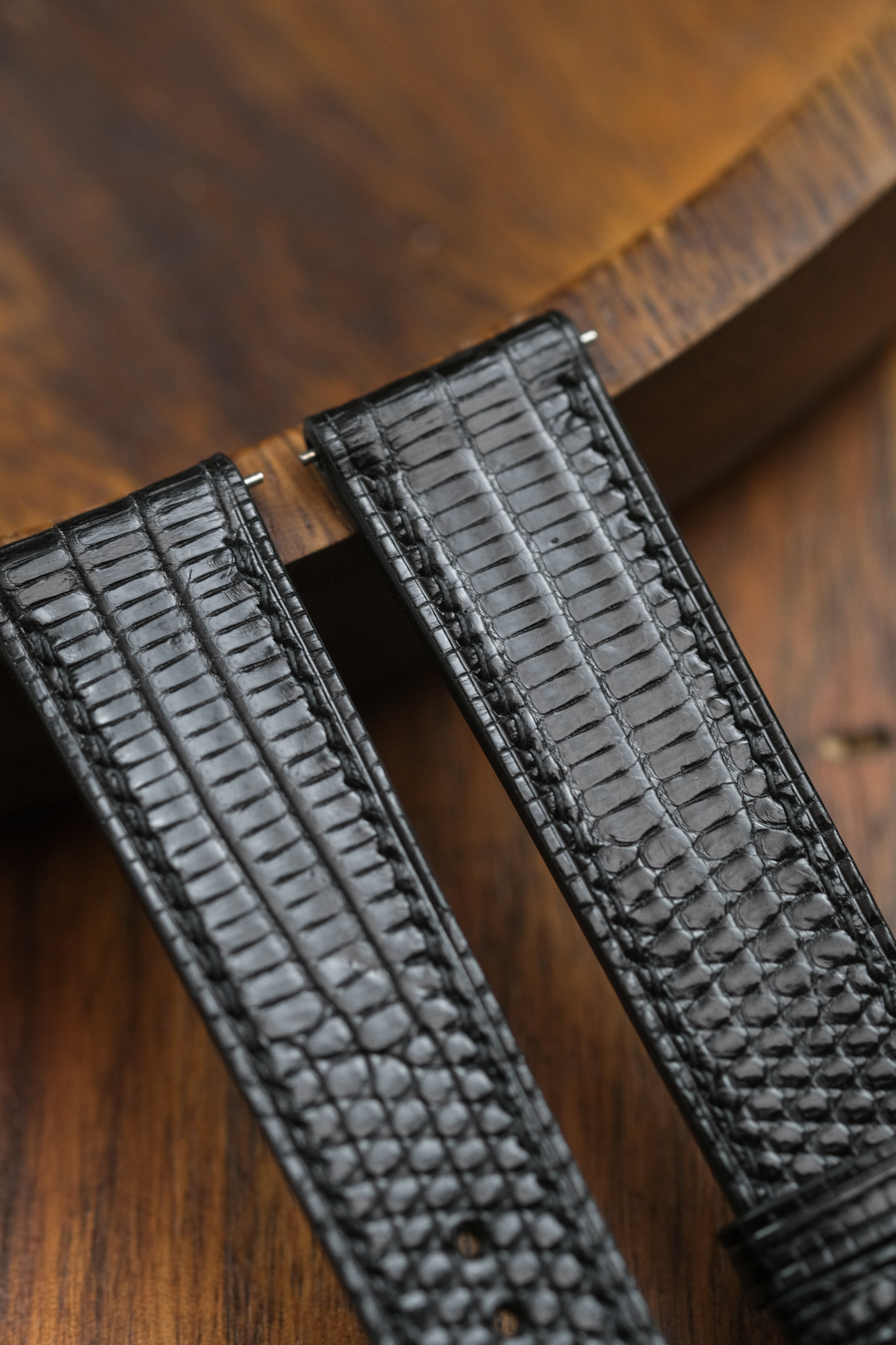 Black Lizard Leather Strap