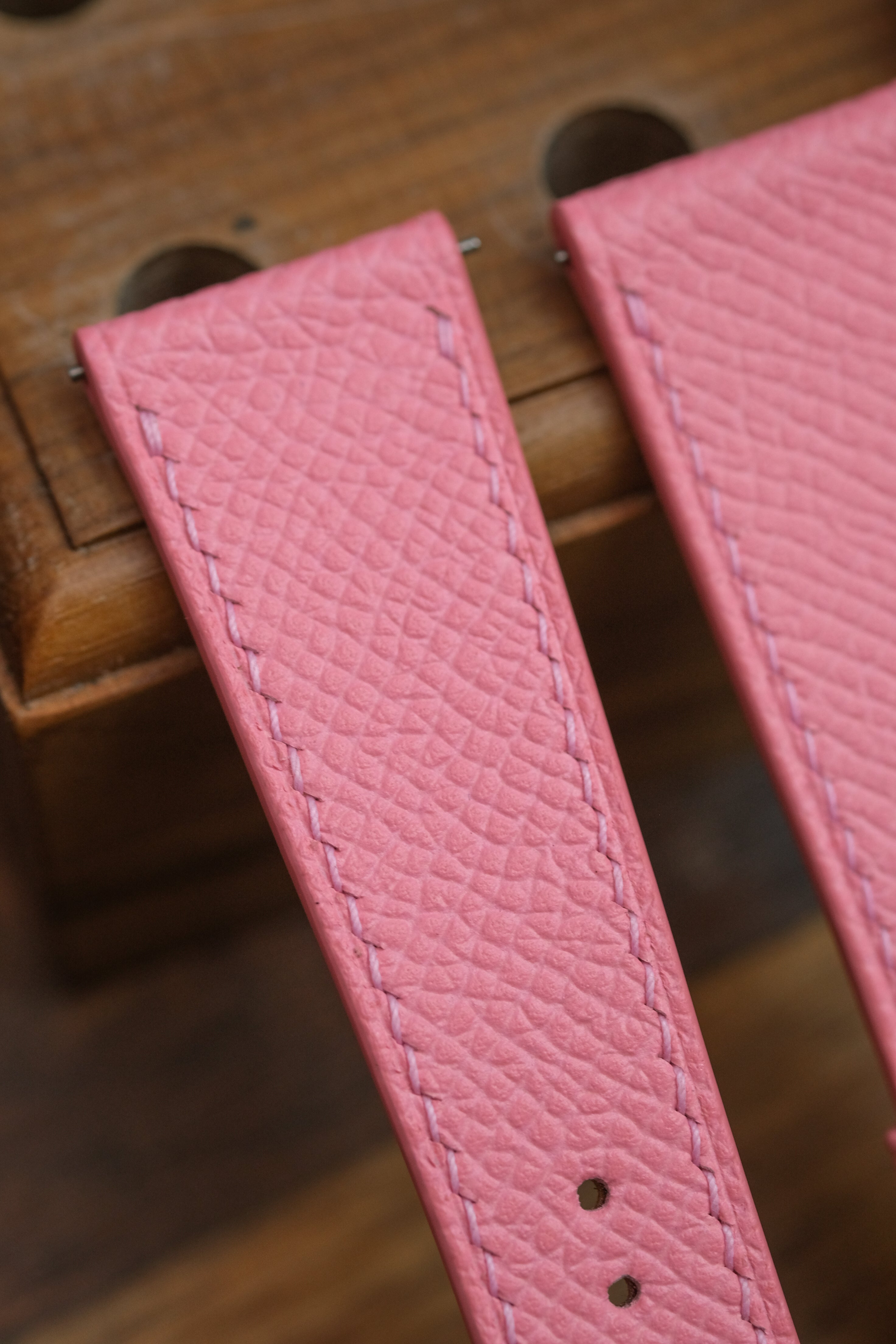 Pink Epsom Leather Strap