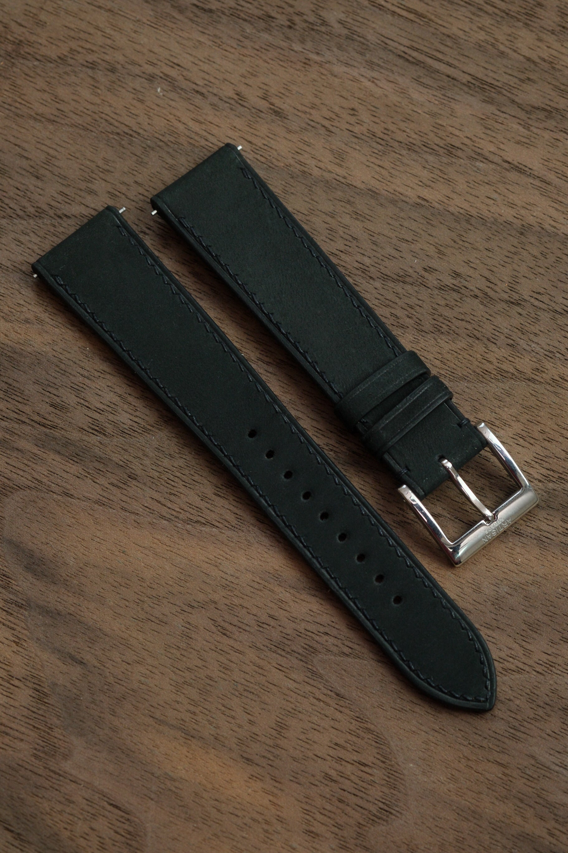 Black Nubuck Leather Strap (MTO)