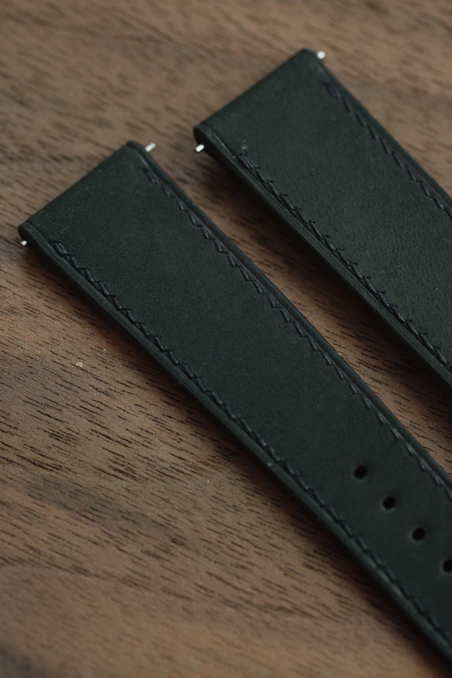 Black Nubuck Leather Strap