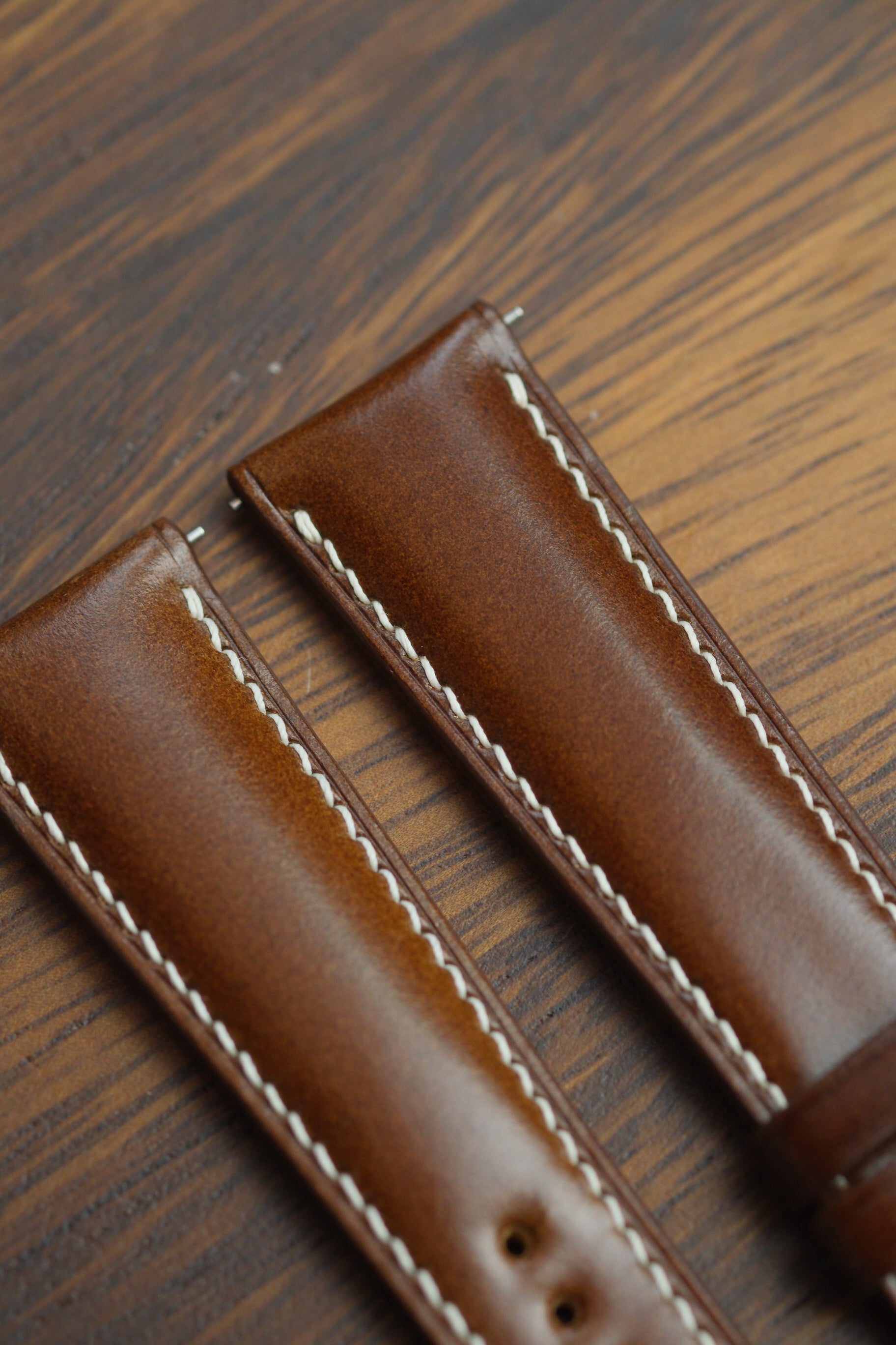 Cognac Shell Cordovan (Padded) Leather Strap