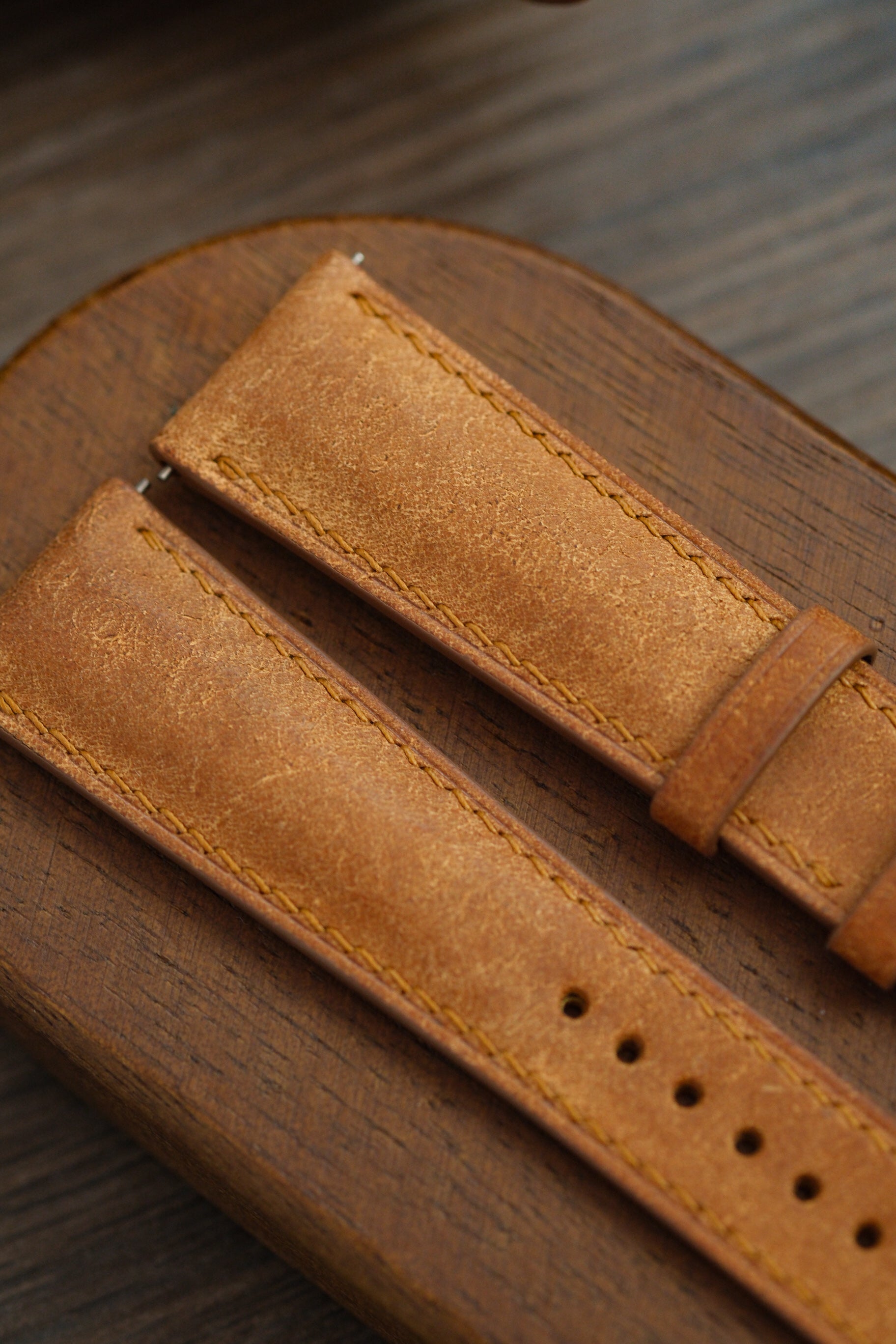 Cognac Pueblo (Padded) Leather Strap