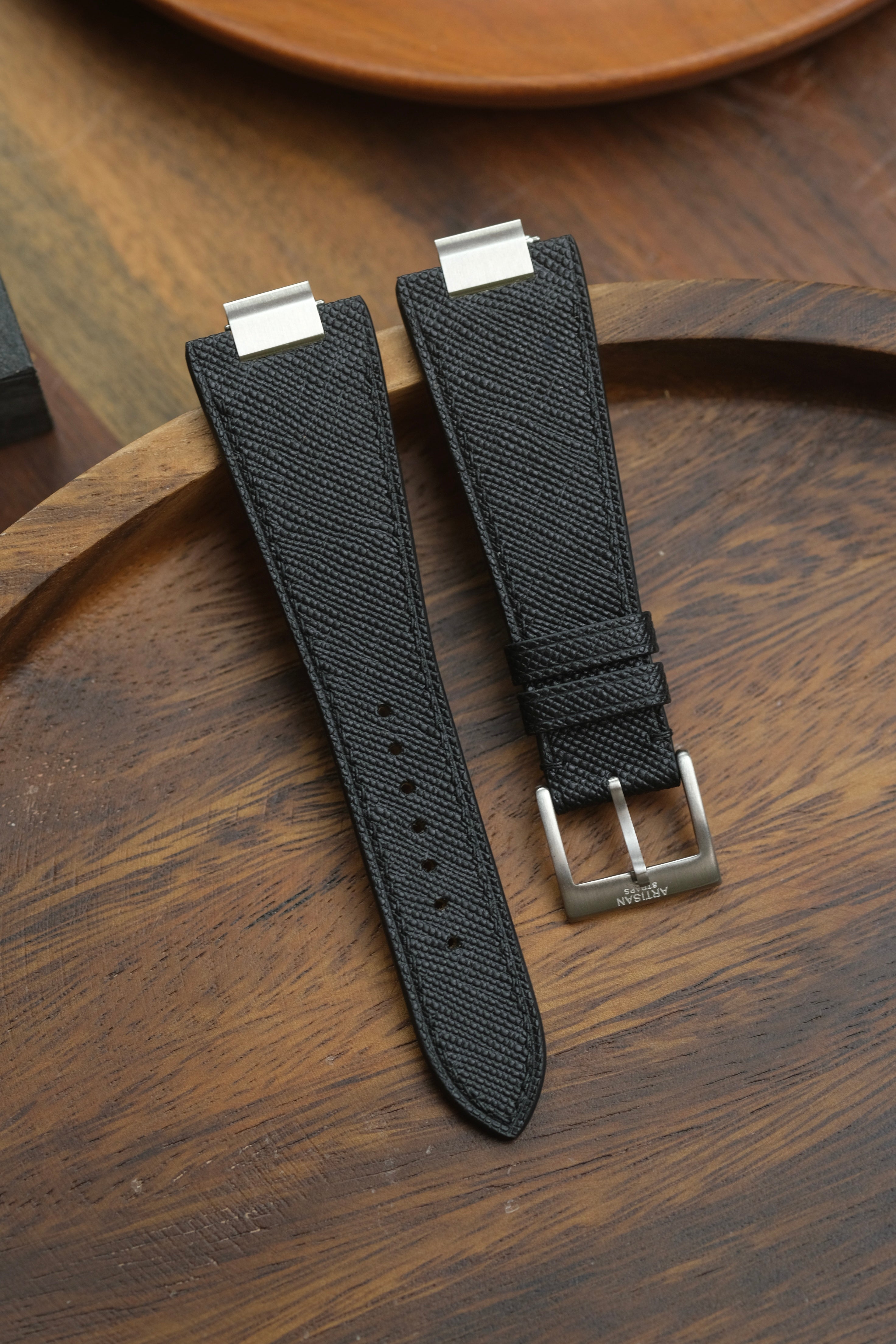 Black Saffiano PRX Leather Strap