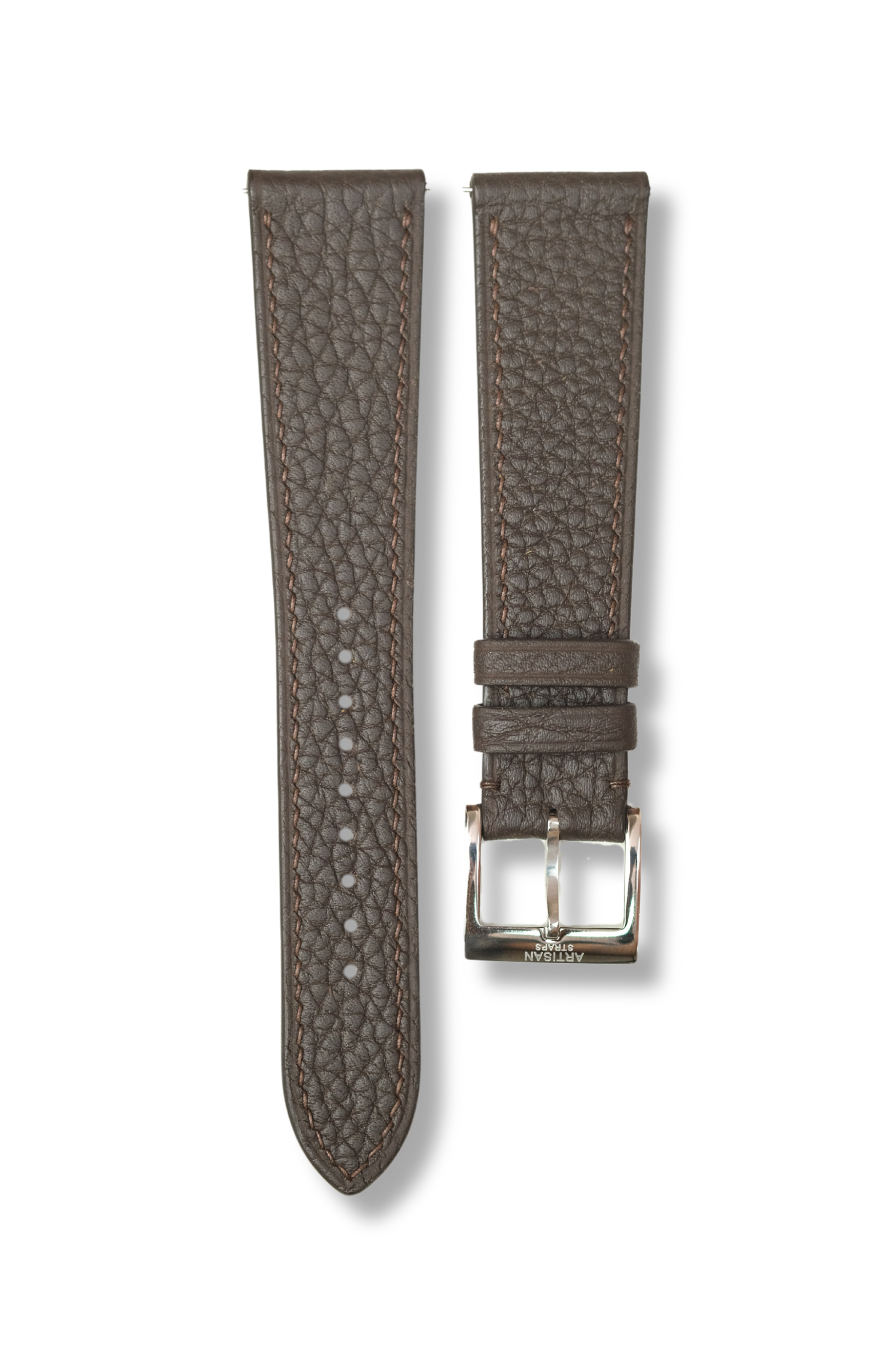 Dark Brown Shrunken Calf Leather Strap