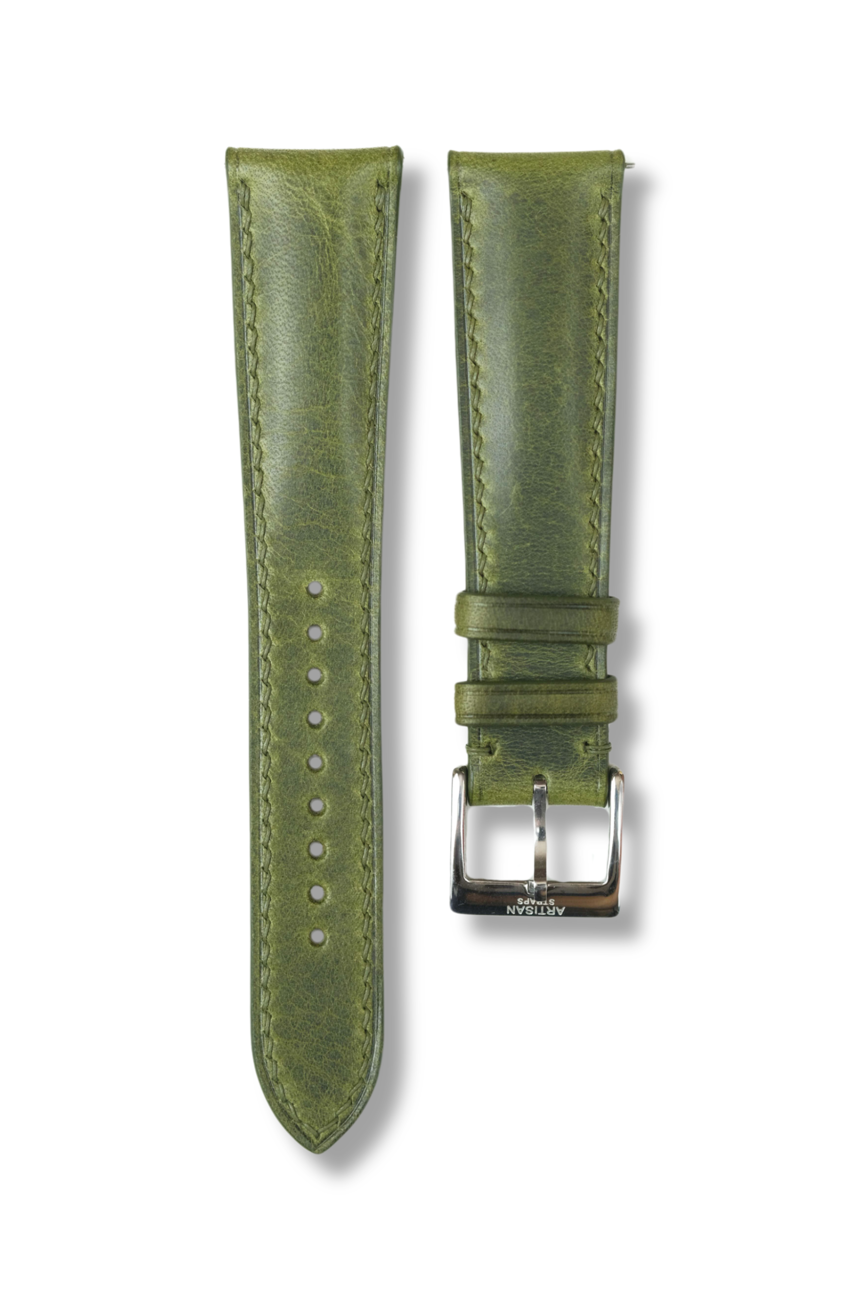 Olive Waxy (Padded) Leather Strap