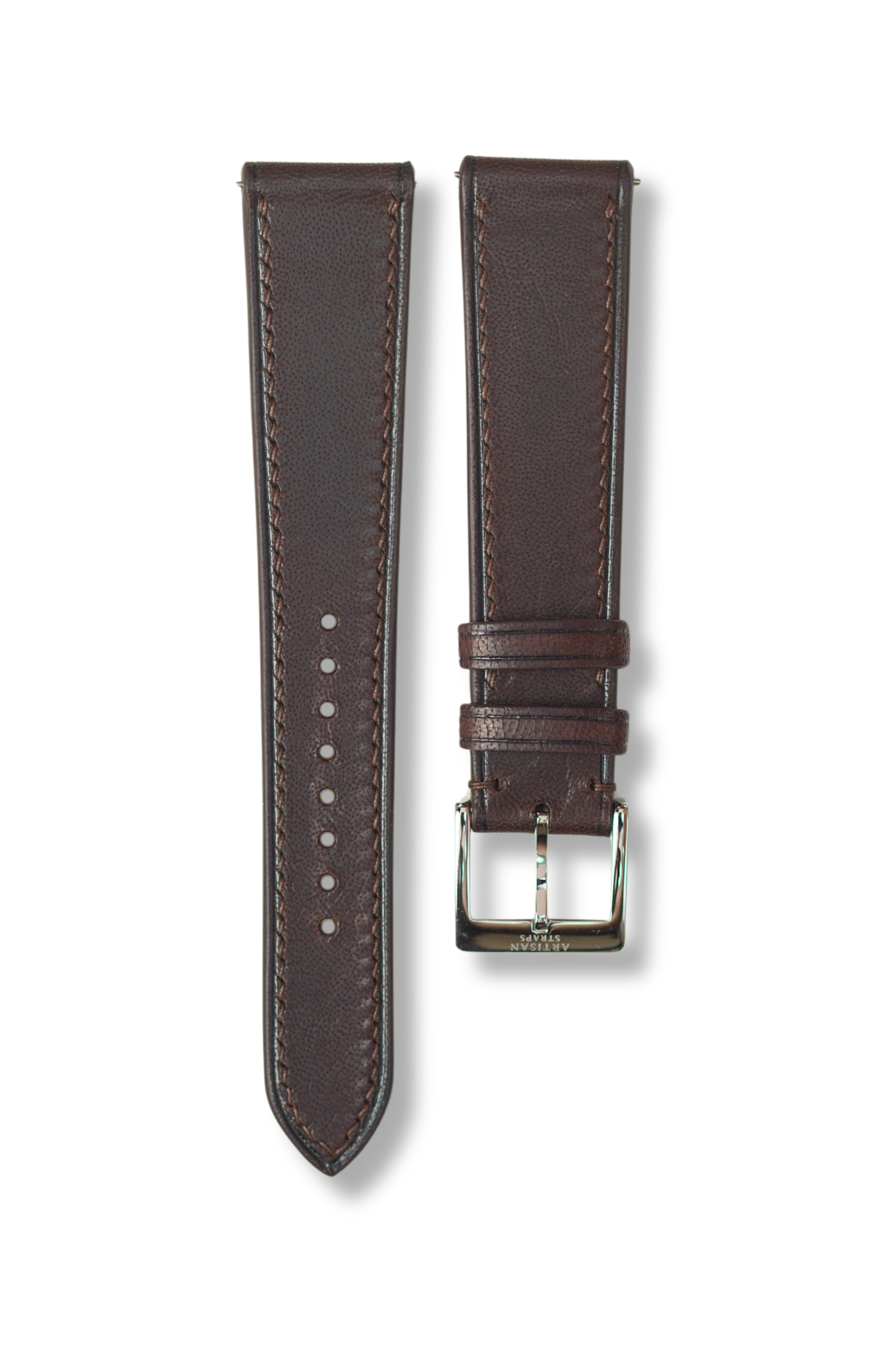 Dark Brown Kangaroo (Greasy Roo) Leather Strap