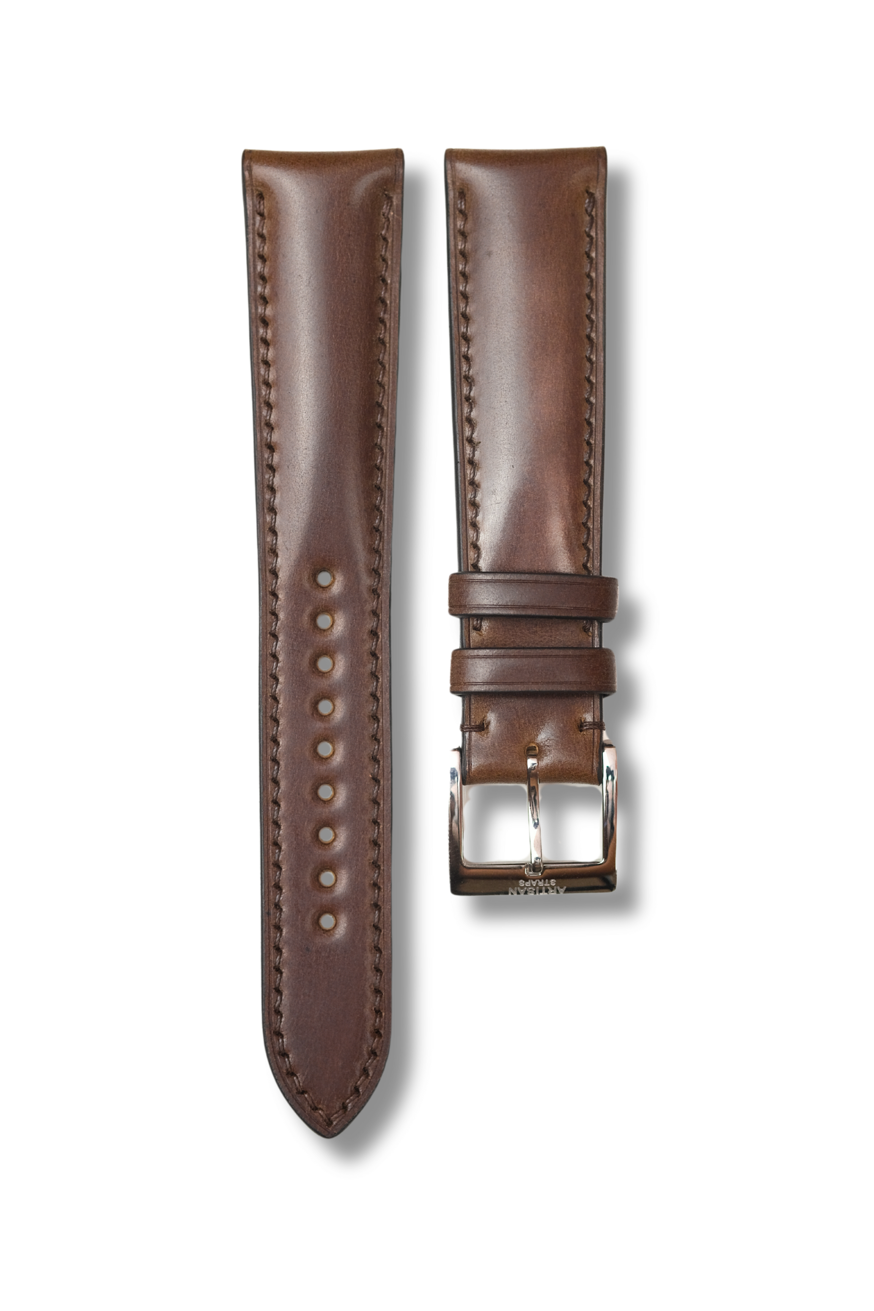 Dark Brown Shell Cordovan (Padded) Leather Strap