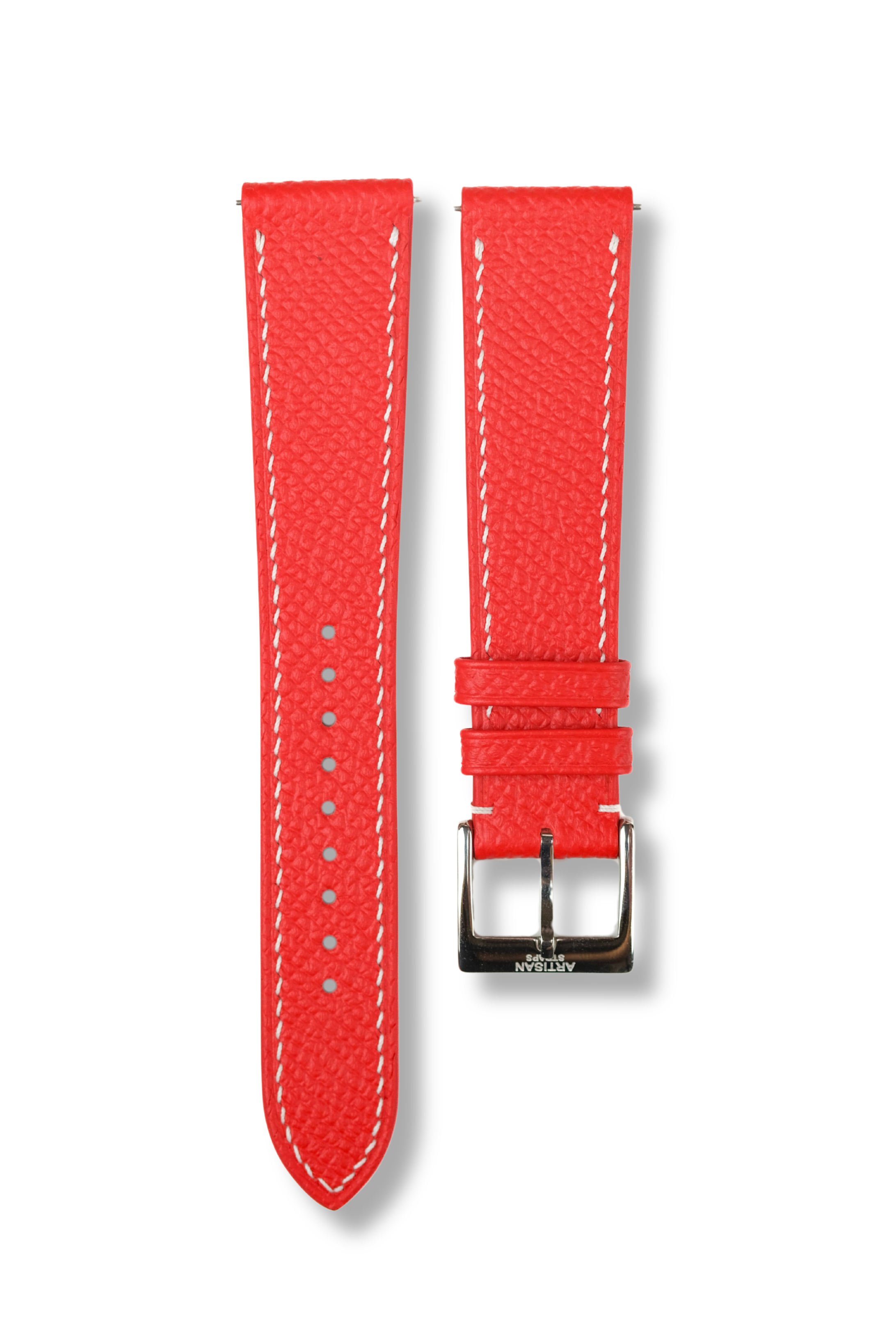 Red Epsom Leather Strap