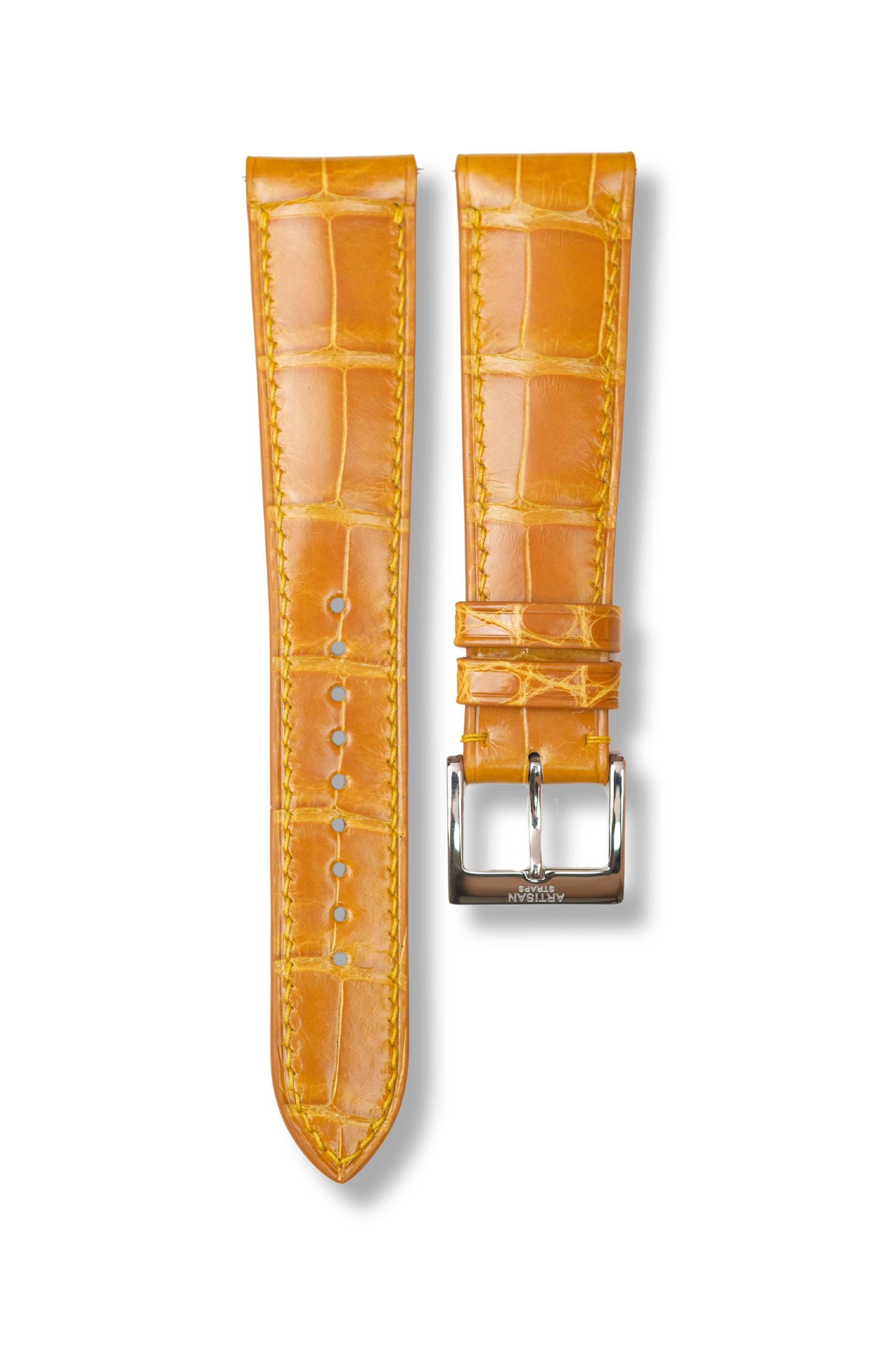 Gold Glazed Alligator (Padded) Leather Strap