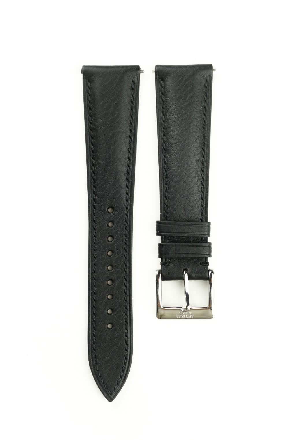 Black Minerva Box (Padded) Leather Strap