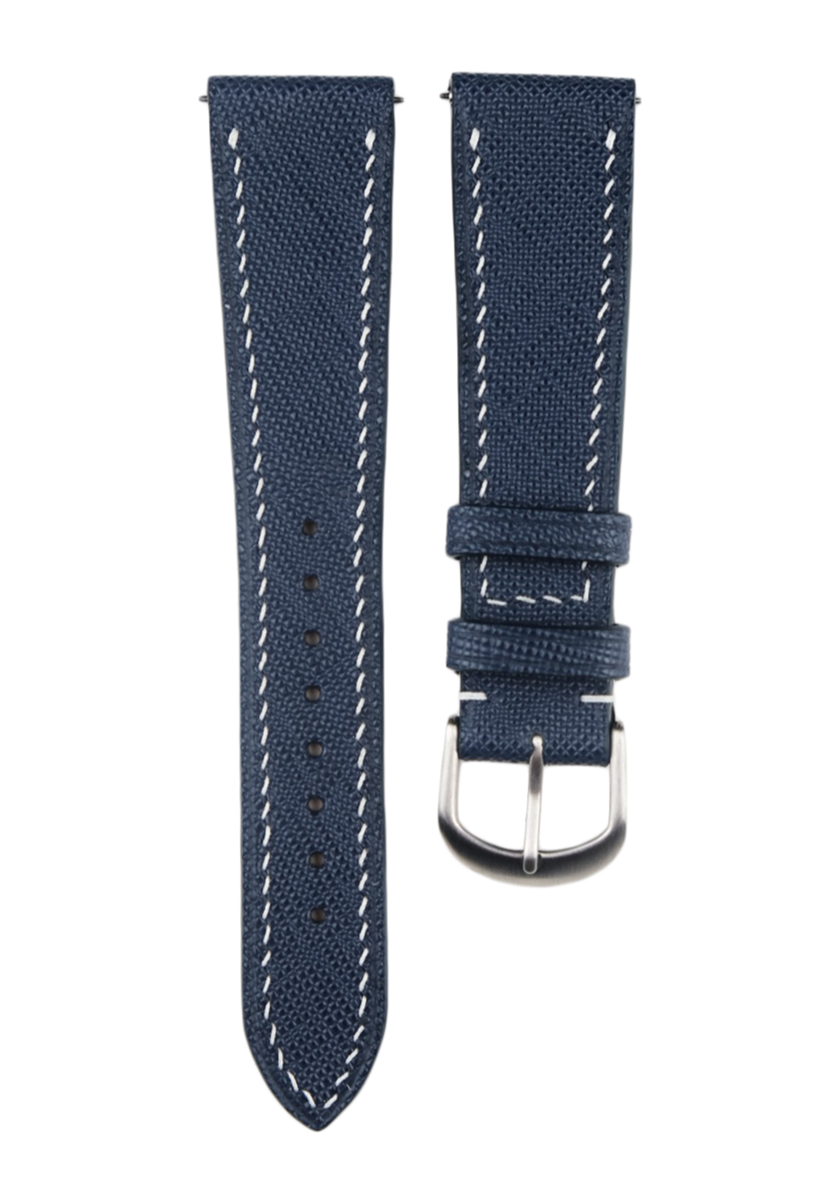 Navy Blue Swift Italian Calfskin Apple Watch Strap - Broad Street Bespoke