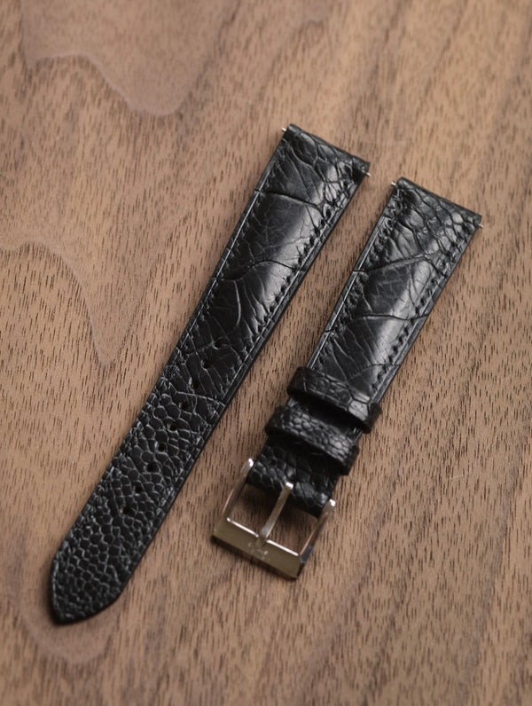 Ostrich Leg Leather Vintage Strap 20mm 100% Handmade Rare 
