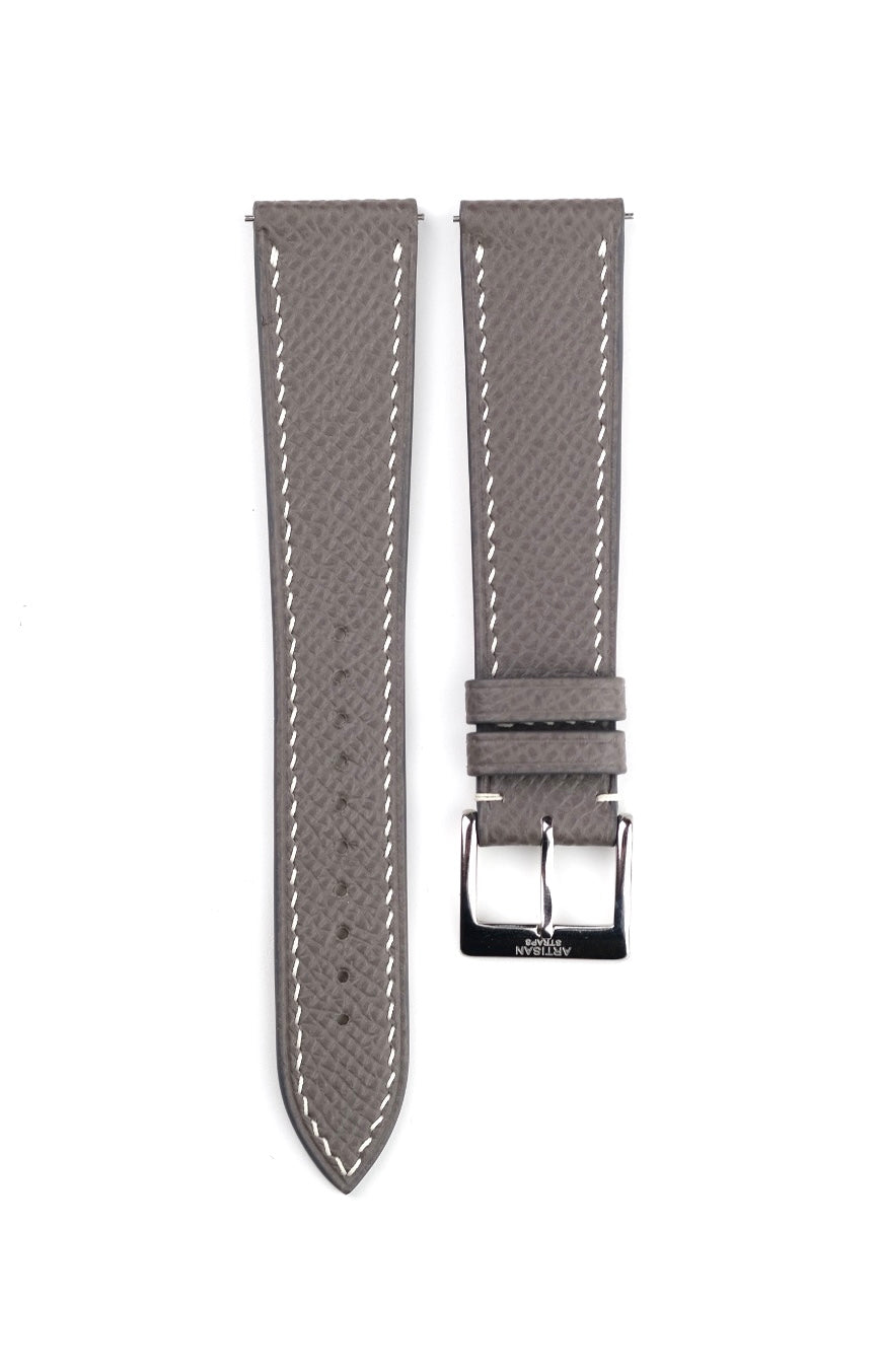  Epsom leather watch strap cowhide watch band gray